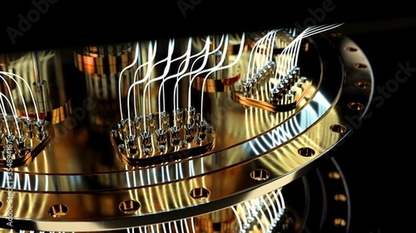 Fototapeta quantum computer closeup