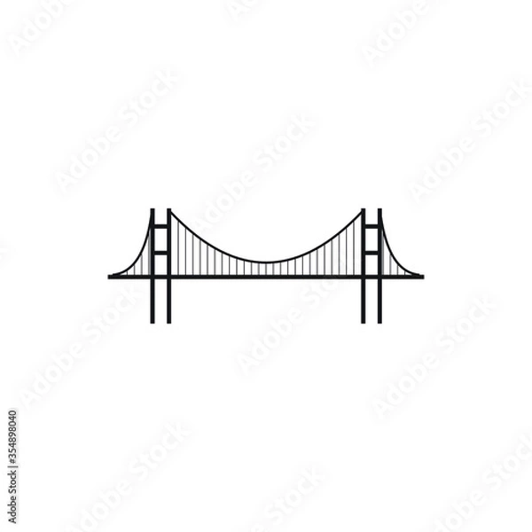 Obraz istanbul bridge icon vector