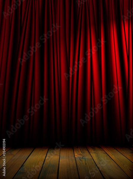 Obraz red theater curtain