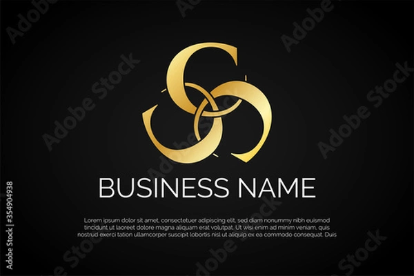 Obraz triple C Monogram Logo Template