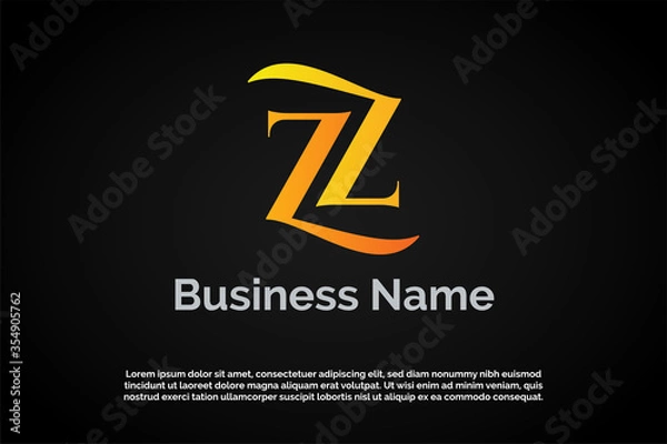 Obraz Z Monogram Logo Template