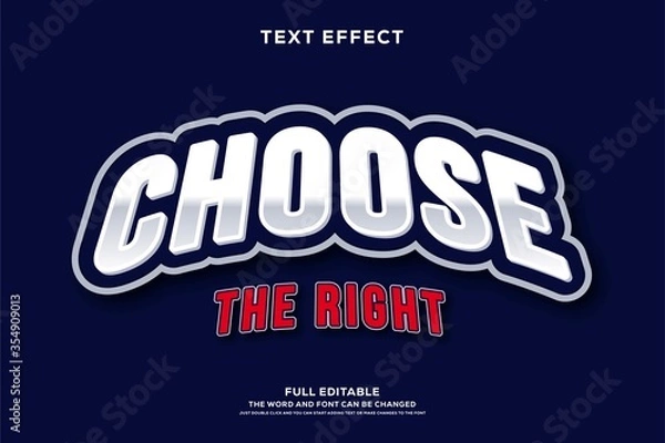 Obraz Modern 3d text effect font effect