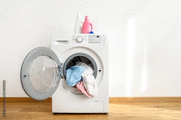 Obraz Washing with washing machine