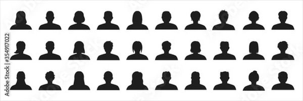 Fototapeta Prosty zestaw sylwetki osoby, który można wykorzystać w projektowaniu