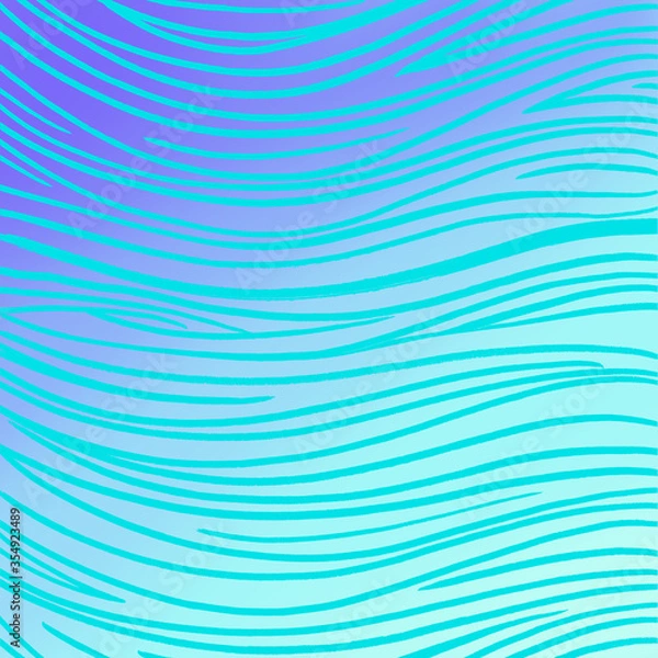 Fototapeta Hand draw abstract waves and lines template for your ideas, background texture template