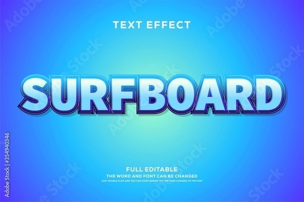 Fototapeta Blue fresh modern text effect