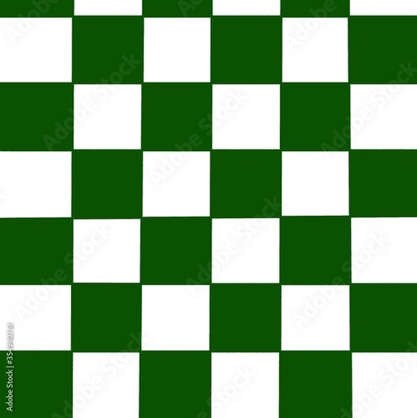 Obraz green and white checkerboard pattern 