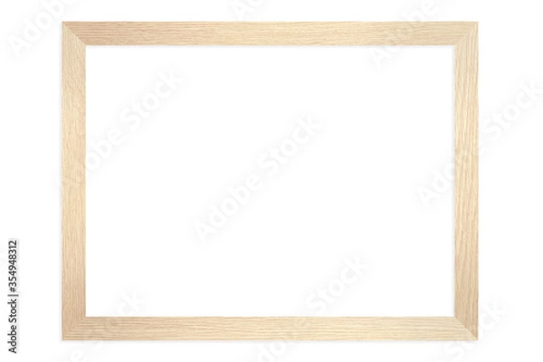 Obraz isolated blank wood frame on white background