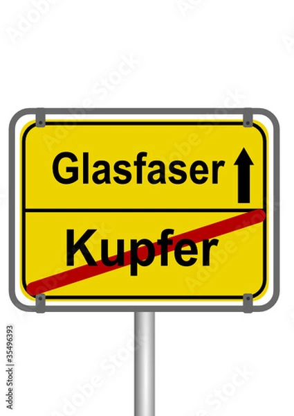 Obraz Glasfaser vs. Kupfer
