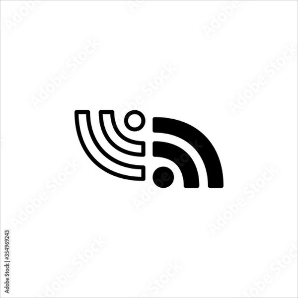 Obraz anti racism icon flat vector logo design trendy