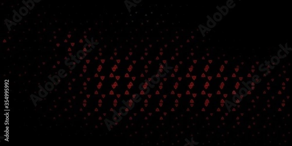 Obraz Dark Green, Red vector template with esoteric signs.