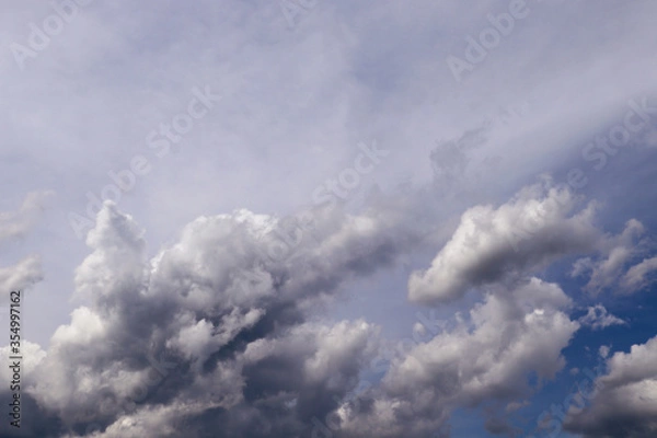Fototapeta Dramatic dark clouds on sky