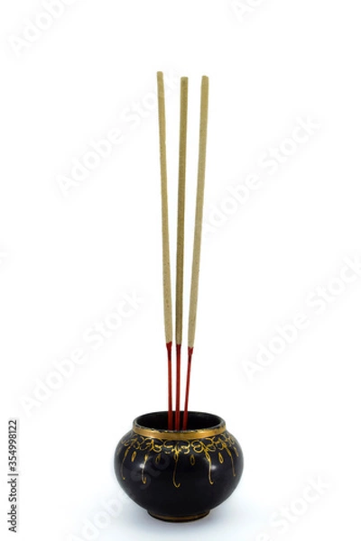 Obraz Incense burner on a white background