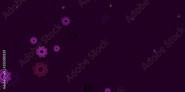 Fototapeta Light Pink vector texture with memphis shapes.