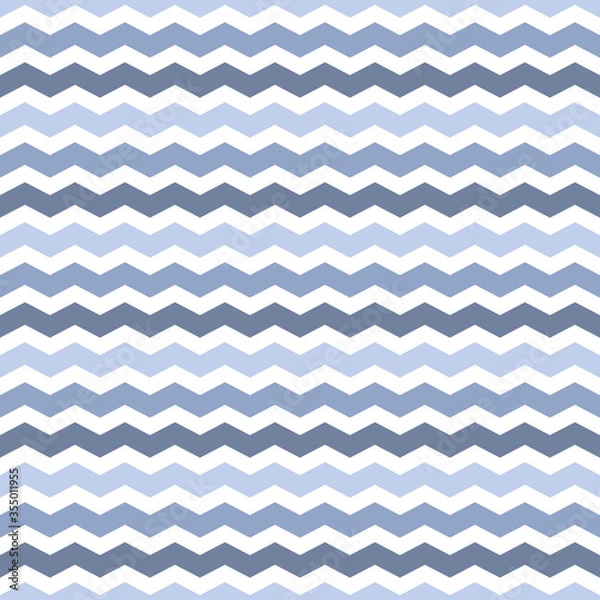 Fototapeta Seamless pattern with blue chevron