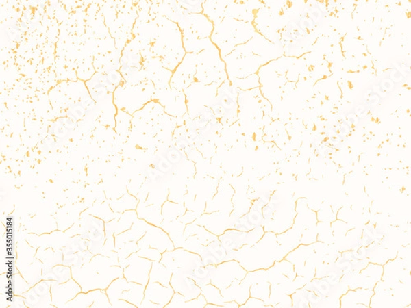 Obraz Vector gold chic texture. Patina scratch golden distress grunge background. Gold distressed effect.