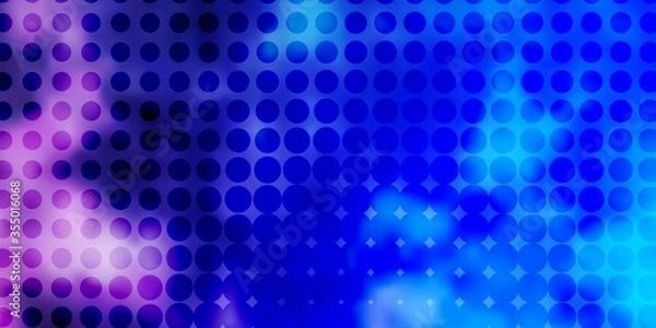 Fototapeta Light Pink, Blue vector pattern with spheres. Glitter abstract illustration with colorful drops. Pattern for wallpapers, curtains.