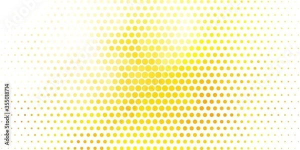 Obraz Light Orange vector texture with disks. Abstract colorful disks on simple gradient background. Pattern for booklets, leaflets.