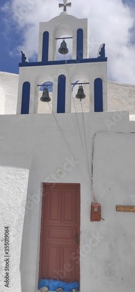 Fototapeta church in santorini