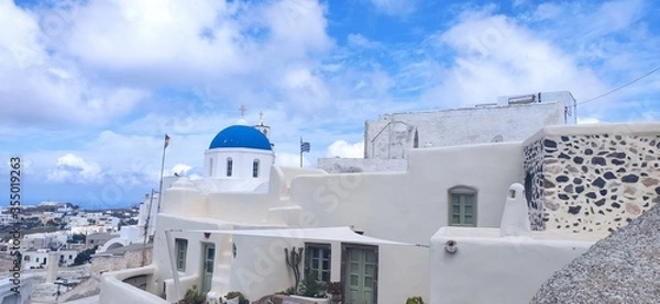 Fototapeta santorini island greece