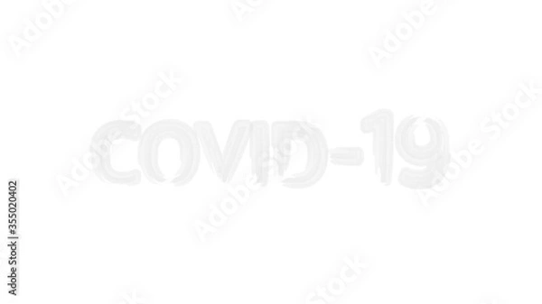 Obraz covid19 opacity letter effect on white background