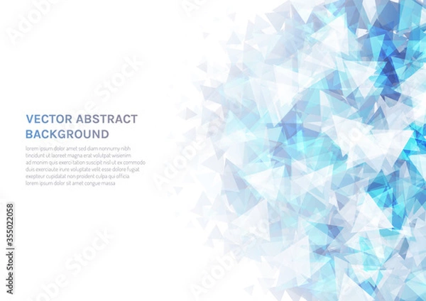 Obraz Vector abstract background with a texture of triangles. Geometric dance of figures in the air.