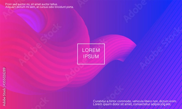 Fototapeta Fluid shape. Abstract flow. Trendy poster.