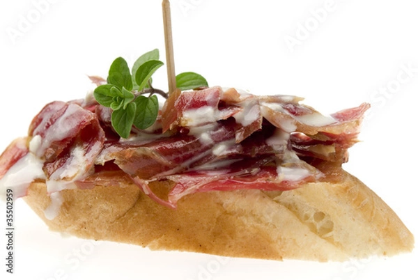 Fototapeta pan con jamon