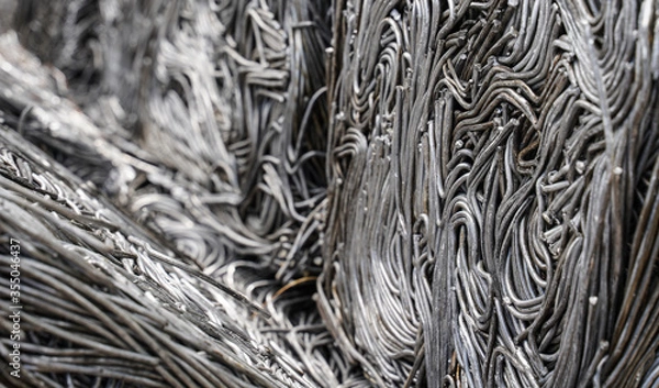 Obraz Cubes of aluminum pressed wire ready for remelting