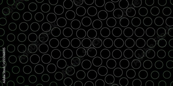 Fototapeta Dark Green vector template with circles. Abstract decorative design in gradient style with bubbles. Design for your commercials.