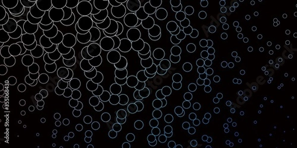 Fototapeta Dark Blue, Yellow vector pattern with spheres. Illustration with set of shining colorful abstract spheres. Pattern for wallpapers, curtains.