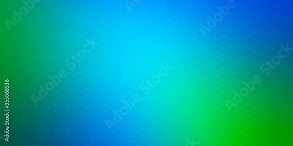 Fototapeta Light Blue, Green vector background in polygonal style. Abstract gradient illustration with rectangles. Best design for your ad, poster, banner.