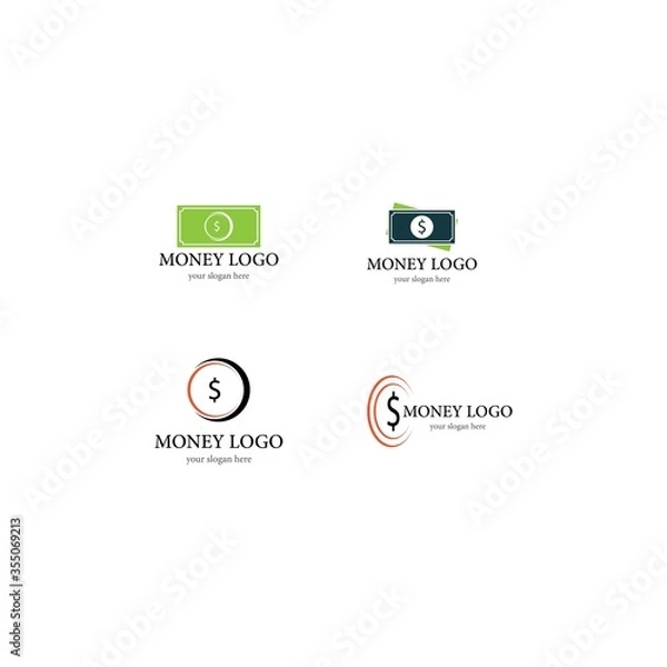 Fototapeta Money logo template vector illustration