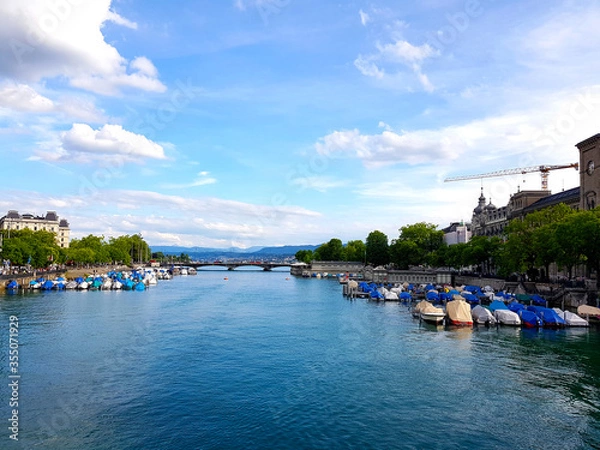 Obraz 유럽 강변의 풍경