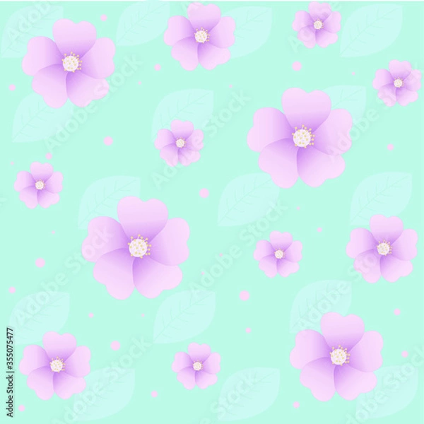 Obraz 벗꽃 패턴의 벡터 일러스트레이션