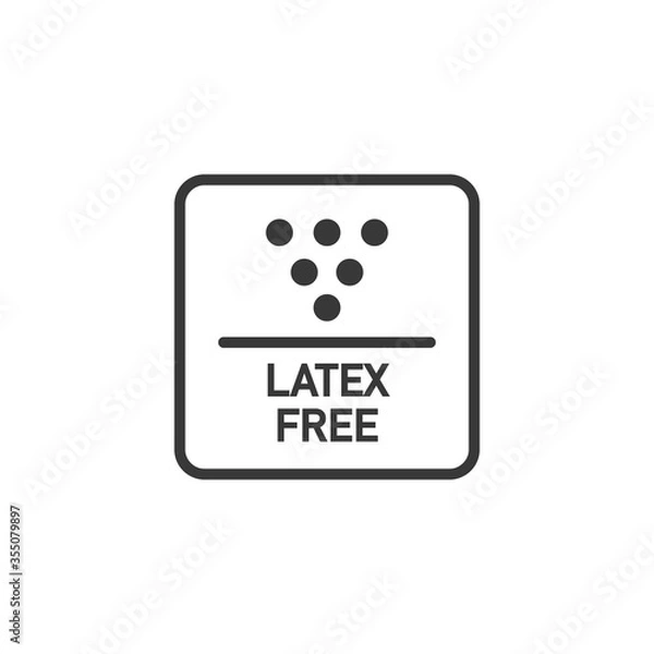 Obraz "Latex free" icon. Vector