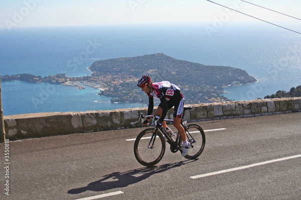 Obraz Rowerzysta na Col d'Eze