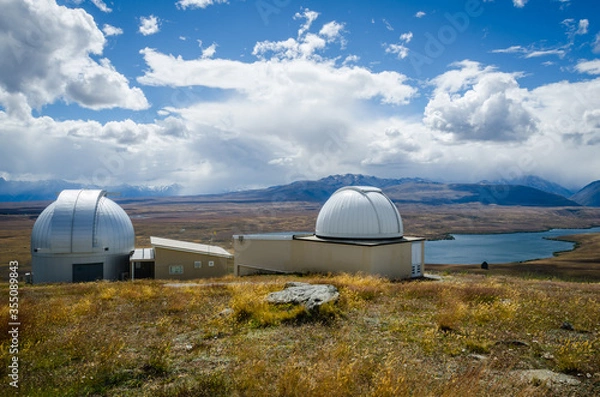 Fototapeta View from Mt John Observatory, Lake Tekapo, New Zealand