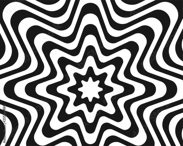 Obraz Abstract dark gray and white wavy design background