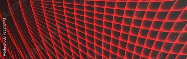 Obraz abstract dark grey and red background with light line effect