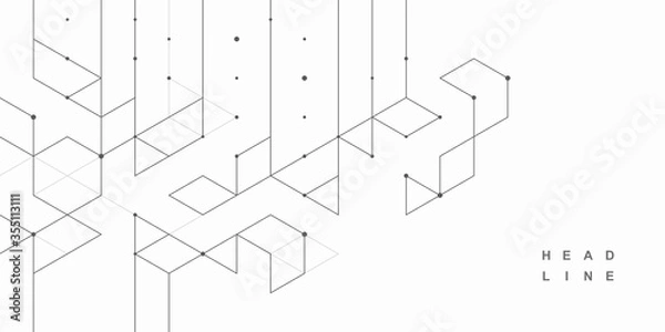 Fototapeta Abstract geometric technological background. Vector creative design.