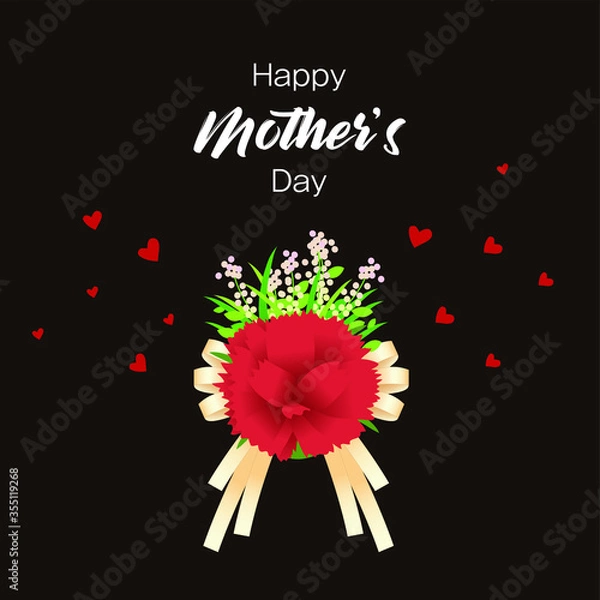 Obraz 행복한 어머니날, 어버이날, 카네이션, 감사합니다.
