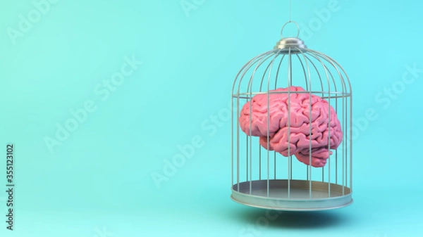 Obraz Brain on a cage