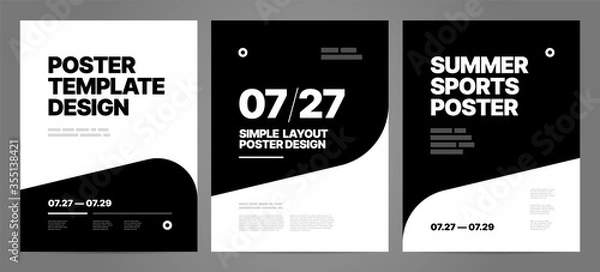 Obraz Simple template design with typography for poster, flyer or cover.