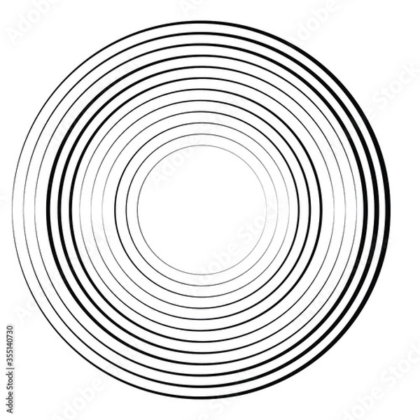 Fototapeta Radial speed Lines in Circle Form for comic books . Explosion background . Vector Illustration .Technology round Logo . Circular Design element . Abstract Geometric shape . Sunburst .