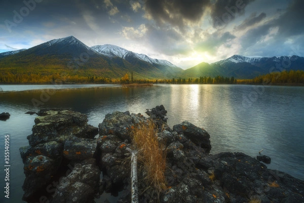 Obraz lake and mountains