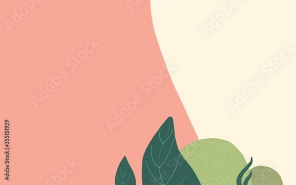 Fototapeta Abstract background with leaves, nature landscape background 