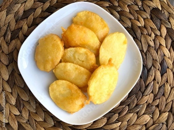 Obraz Home made deep fried potato chips