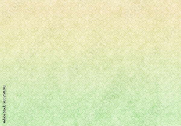Obraz 和紙_和紋10_黄色緑