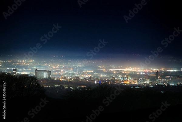 Fototapeta sheffield skyline at night